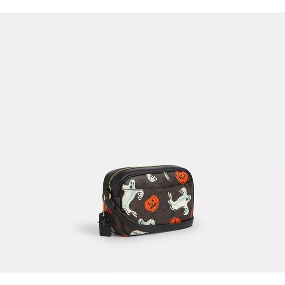 Coach Halloween Mini Jamie Camera Bag with Pumpkin Ghost Print CCF75 NWT NEW - Picture 3 of 15